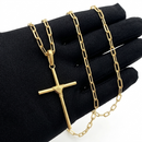 Cordão Cart e Pingente Crucifixo 100% Moeda Antiga - 1 Ano de Garantia!