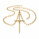 Cordão Cart e Pingente Crucifixo 100% Moeda Antiga - 1 Ano de Garantia!